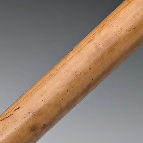 Vintage horn crop handle sterling silver decorated walking stick 85cm